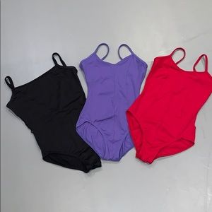 Bundle of 3 Mirella dance ballet leotards